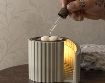 Housewarming Gift Wax Melt Warmer, Handmade Concrete Candle Burner, New Apartment Gift, Cozy Home Decor, Tealight Wax Burner
