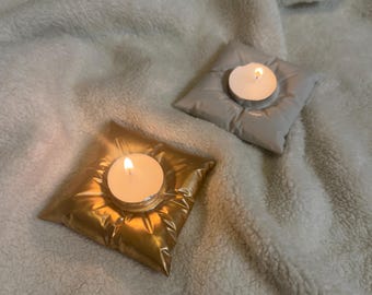 Tea Light Holder Set of 2, Concrete Candle Holders, Minimalist Home Decor, Small Housewarming Gift