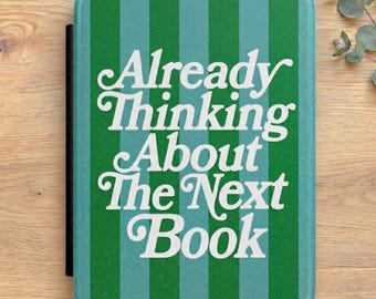 Already Thinking About The Next Book Kindle Case,  Green Stripe Kindle Cover, Cute Reader Gift