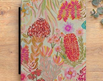 Floral Watercolor Kindle Case, Wildflower Botanical Kindle Cover, Book Lover Gift, Kindle Paperwhite Case, Reader Gift, Floral E-Reader Case