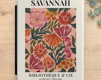 Personalized Floral Botanical Kindle Case, Custom Kindle Paperwhite Case, Matisse Parisian Style Case, Book Lover Gift
