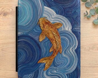 Koi Fish Kindle Case, Blue Ocean Ereader Cover, Van Gogh Style  Kindle Sleeve, Aesthetic Book Lover Gift