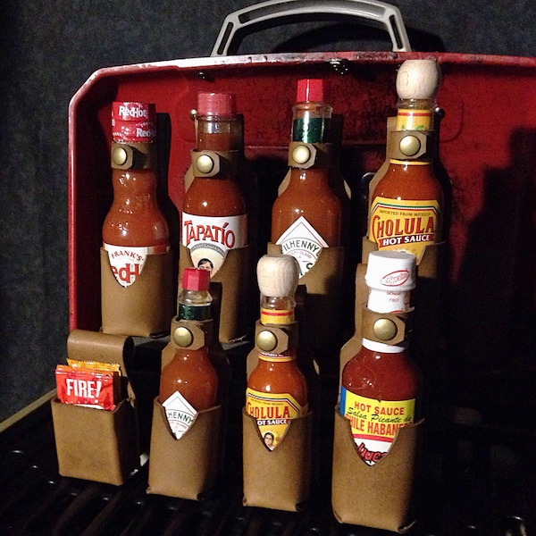 Leather Hot Sauce Holster (Sauces Not Included)