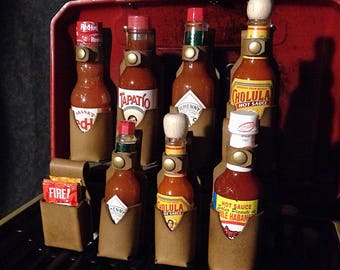 Leather Hot Sauce Holster (Sauces Not Included)