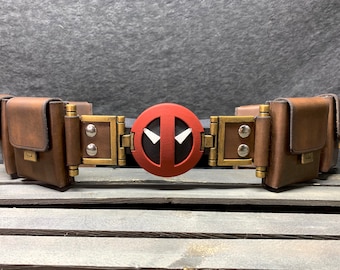 Deadpool & Wolverine Inspired Leather Belt and Pouches