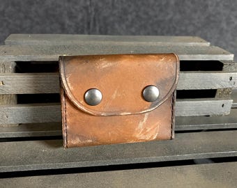 Weathered Brown Bravo Leather Belt Pouch with 1.5" Belt Loop (Ready to Ship!)