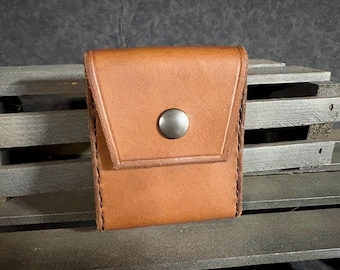 Clean Brown Merchant Leather Belt Pouch with 2" Belt Loop (Ready to Ship!)