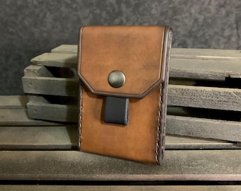 Tabbed (Large) Leather Belt Pouch