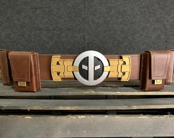 Ladypool Inspired Leather Belt and Pouches Set