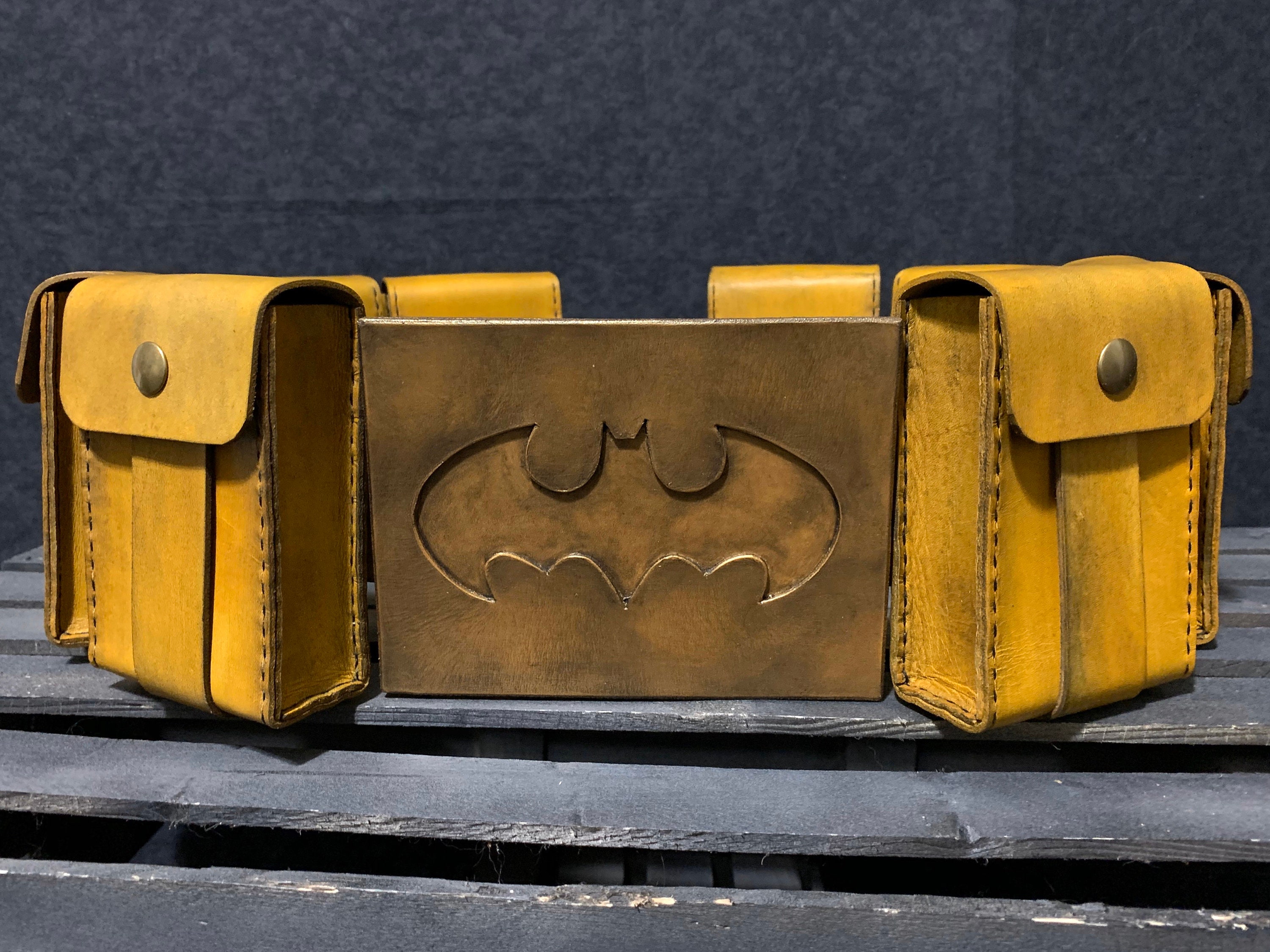 Batman Inspired Leather Utility Belt Payment Plan Available Etsy