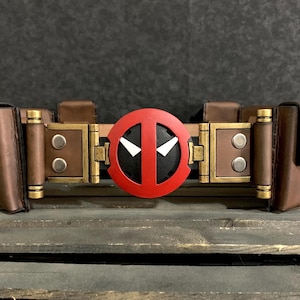 Deadpool & Wolverine Inspired Leather Belt and Pouches Set