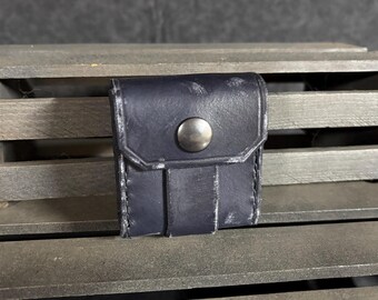 Weathered Black Excursion (Mini) Leather Belt Pouch with 2" Belt Loop (Ready to Ship!)
