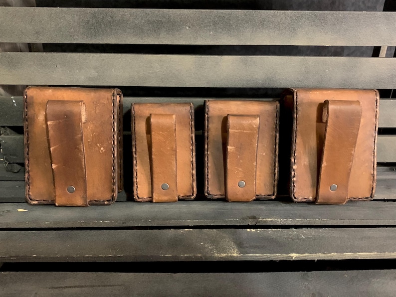 Wasteland Fallout Leather Set of 4 Belt Pouches afbeelding 3