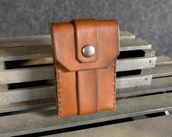 Clean Brown Excursion Leather Belt Pouch with 2" Belt loop (Ready to Ship!)