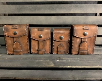 Wasteland Fallout Leather Set of 4 Belt Pouches