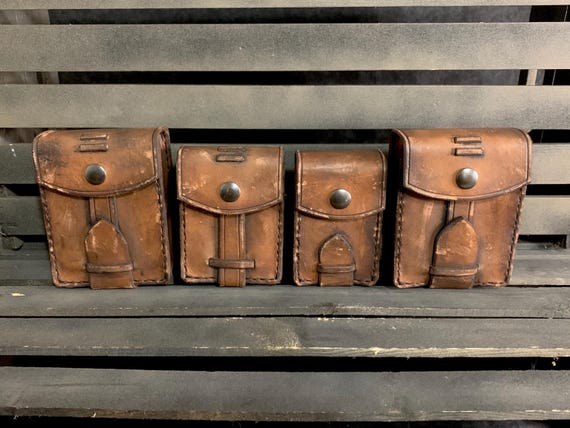 Wasteland Fallout Leather Set of 4 Belt Pouches