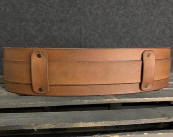 3” Wide Mandalorian Inspired Leather Belt with an Inner 1.5” Belt