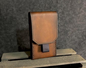 Tabbed (Mag) Leather Belt Pouch