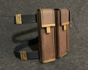 Deadpool & Wolverine Inspired Leather Leg Pouches Set