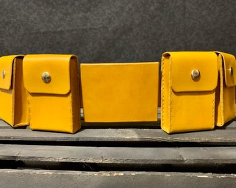 Hush Leather Utility Belt Set Yellow