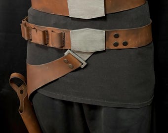 Greedo Inspired Leather Set with Two Belts and a Holster