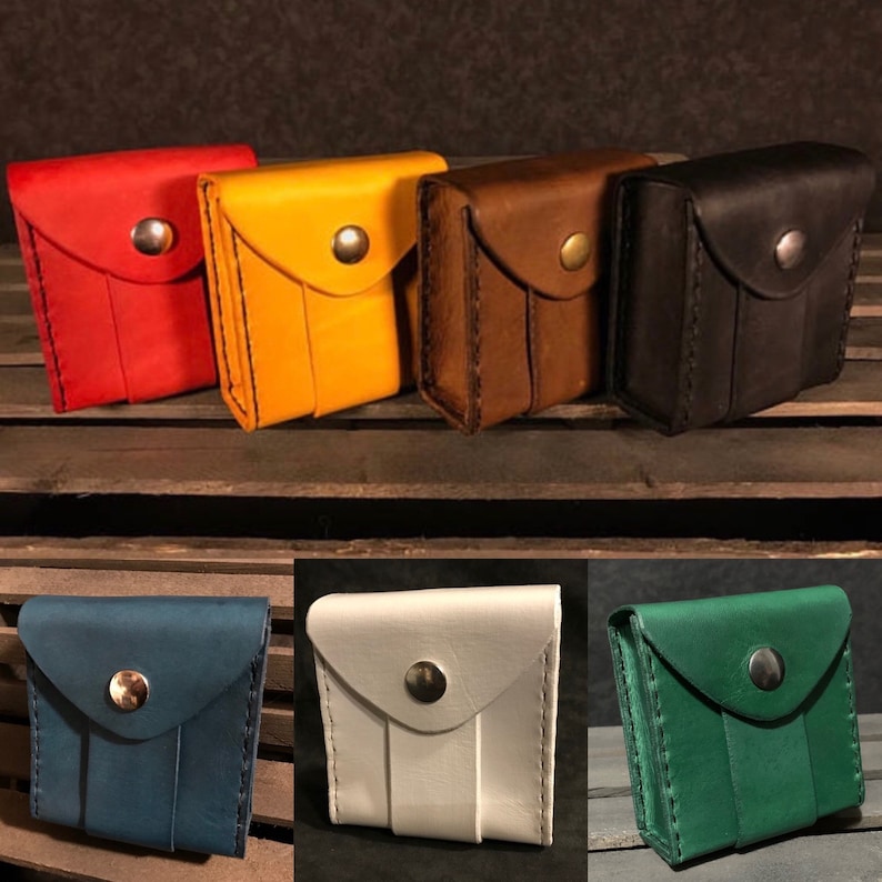 Square Leather Belt Pouches Etsy
