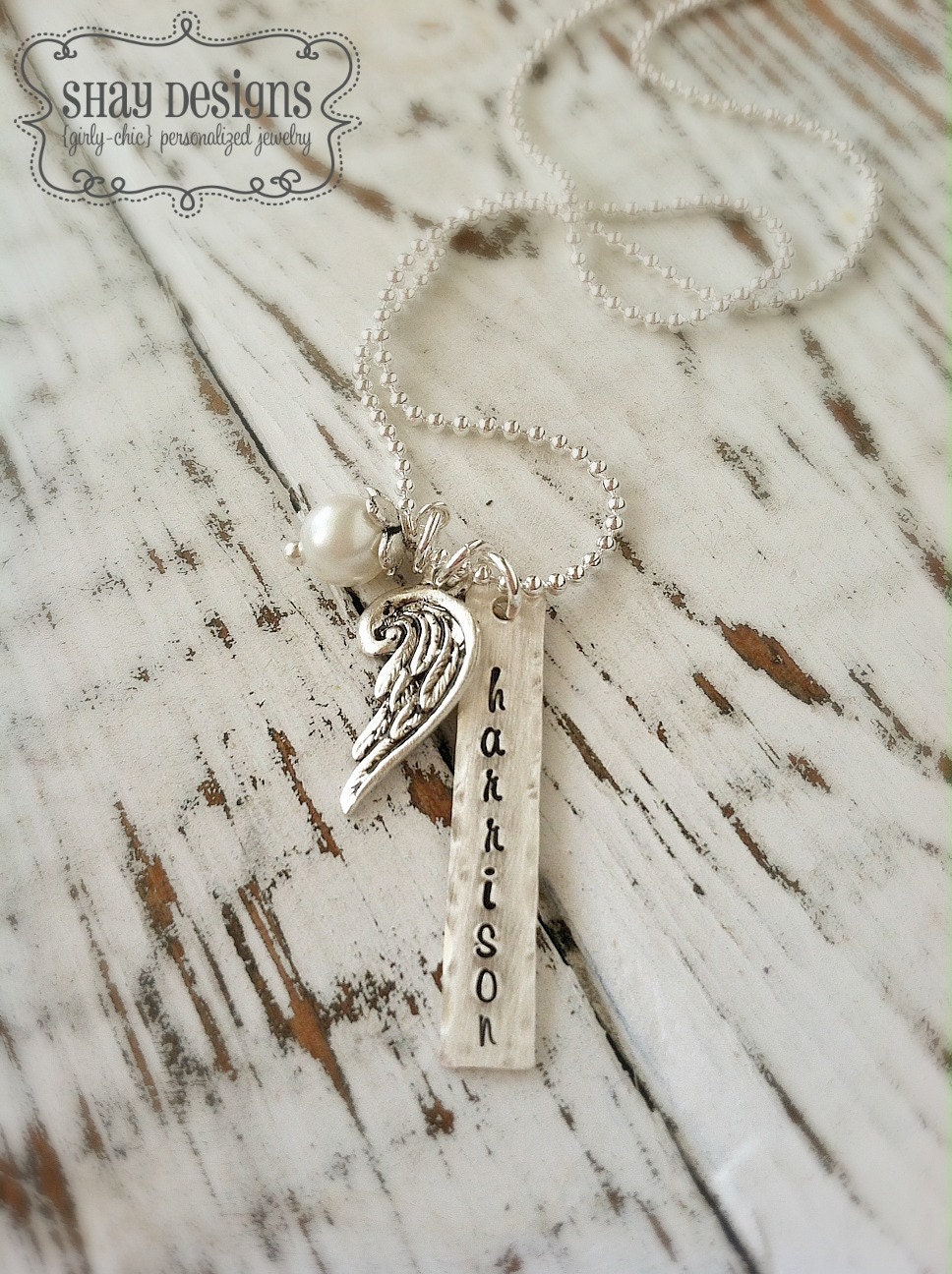 Name Necklace . Personalized Necklaces . My Angel Necklace . Etsy