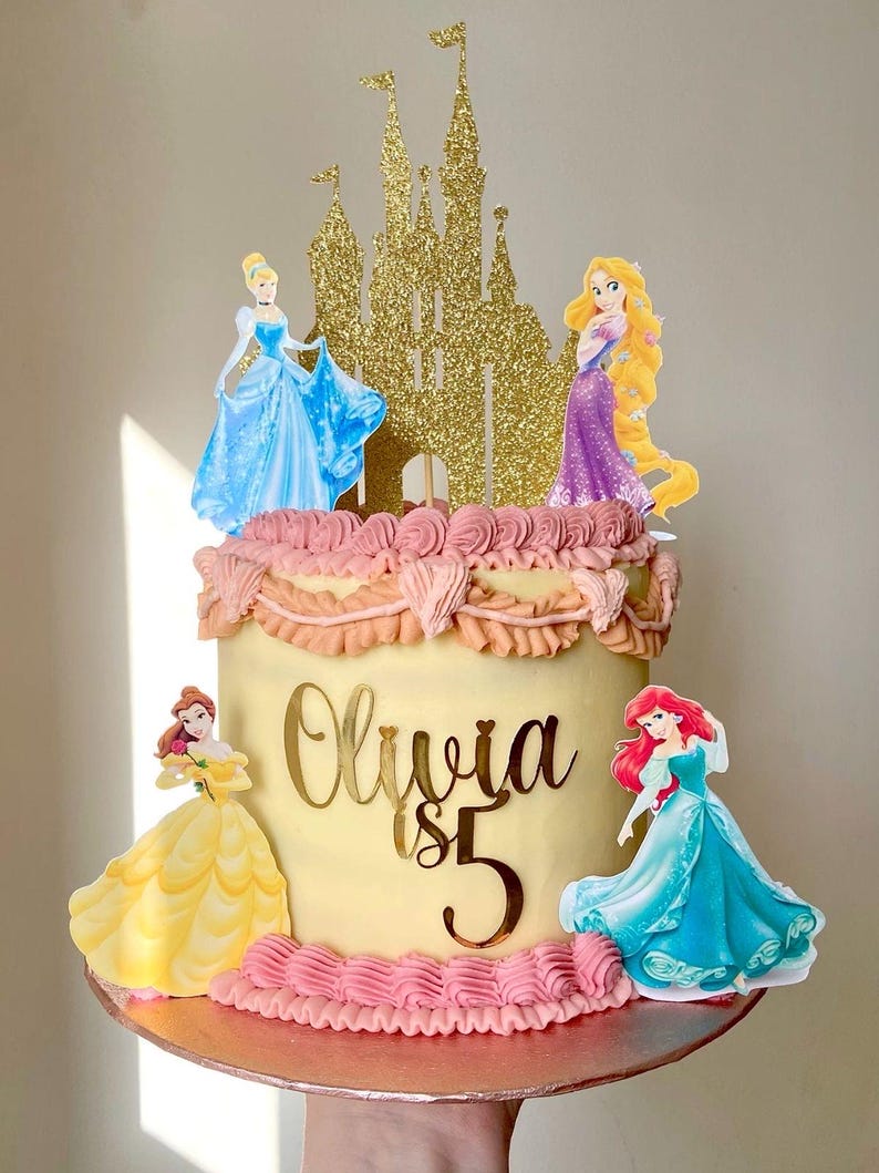 Princess Birthday Cake Topper, Personalized Name and Age Cake ...