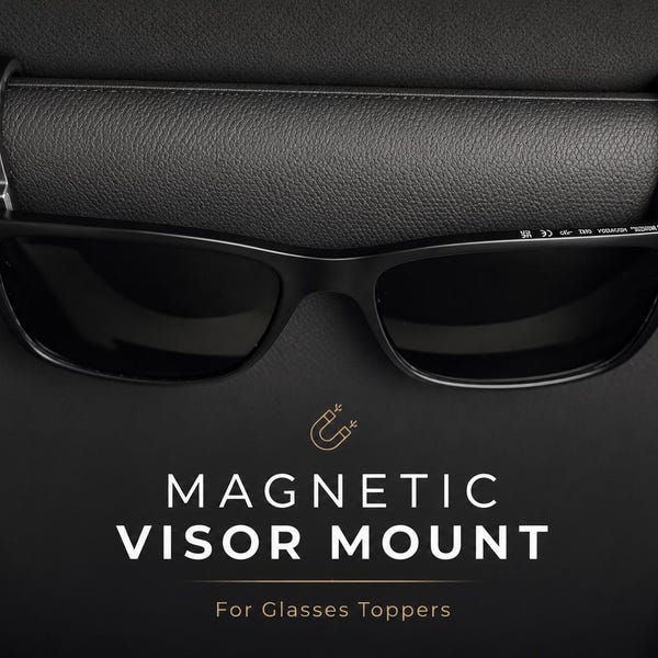 Magnetic Visor Mount for Glasses Toppers & Snap-On Lenses – Pair Eyewear Compatible