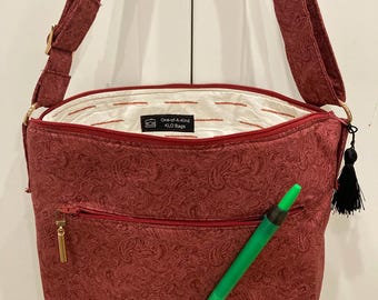 Bolso grande de arándanos, monedero, con correa cruzada y bolsillos con cremallera