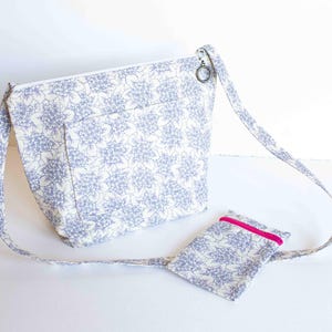 Lady Lavender Kleine Rits Handvat Make-Up Toilettas Portemonnee Schoudertas Zakken