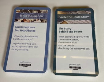 Capturing the Caption & Telling the Photo Story Bundle | Photo Writing Prompt Cards for Scrapbooking, Journaling, and Family History