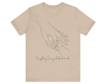 Alles ich bin T-Shirt | Geschenkidee zum Muttertag, Line Art, Hand halten