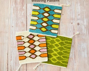 Retro Tile Inspired Geometric Small Tapestry Weaving Pattern – PDF Template