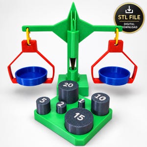 Balance Scale STL | 3D Printable Math & STEM Learning Tool