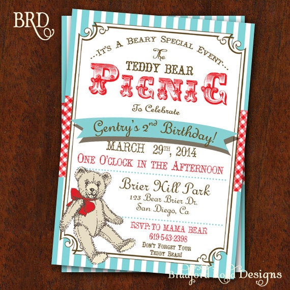 Teddy Bear Picnic Invitation Wording 10
