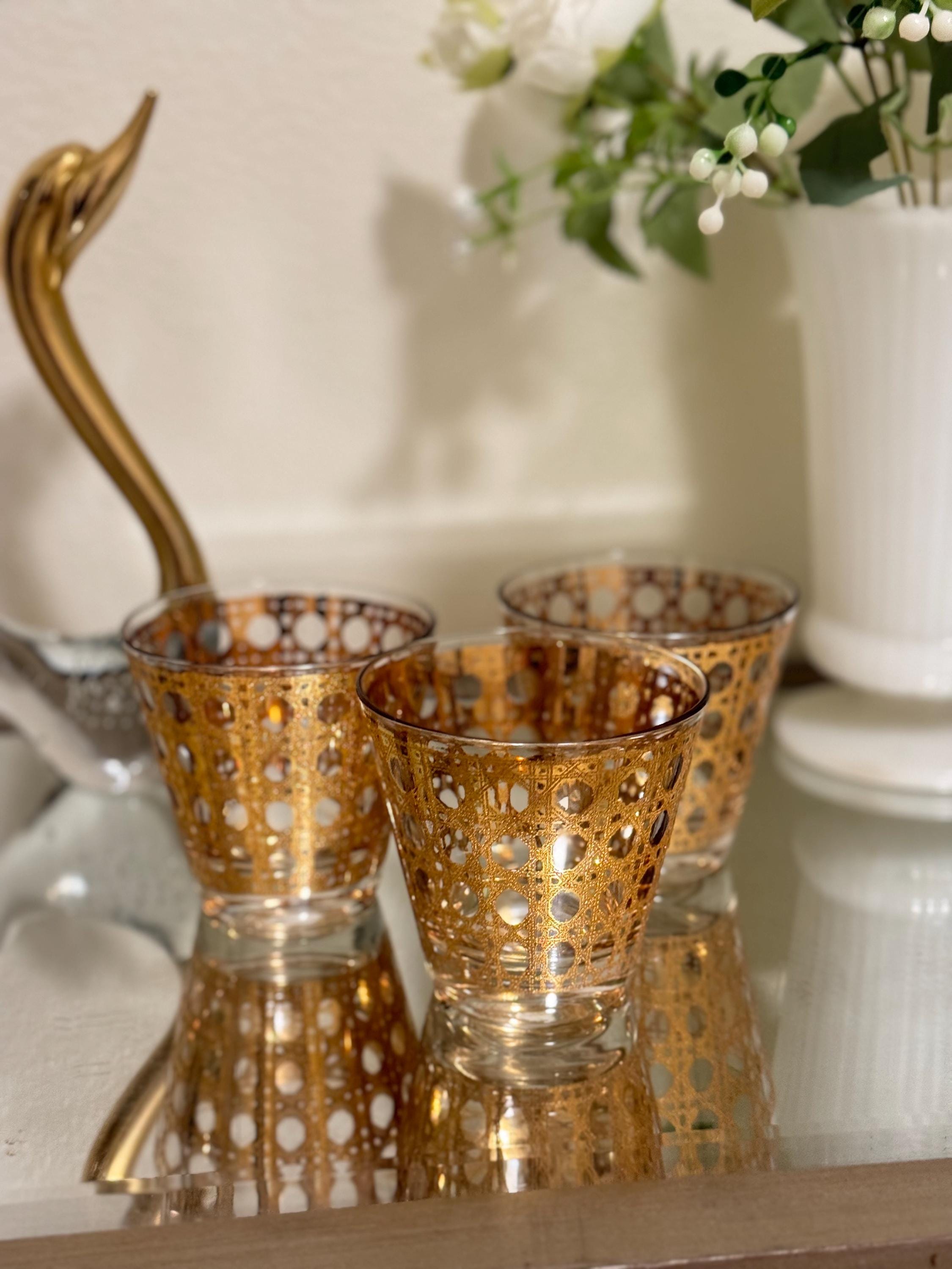 Culver Gold Rocks Glasses - Etsy display picture 1
