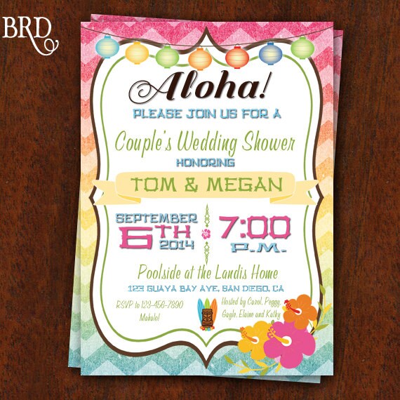 hawaiian luau invitation hawaiian