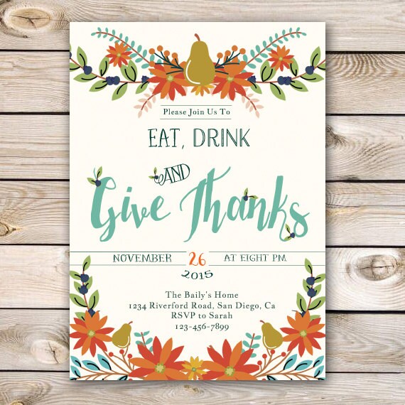 Free Fall Dinner Invitations Templates 2