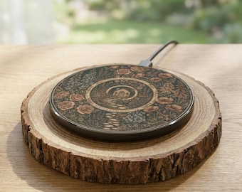 Cargador inalámbrico para corona de jardín rústico / diseño floral de estilo campestre