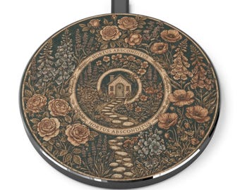 Cottage Garden Wreath wireless charger | floral farmhouse design