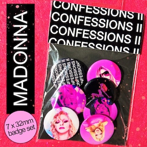 Madonna Confessions II 7 x 32 mm märken, stål fram och bak