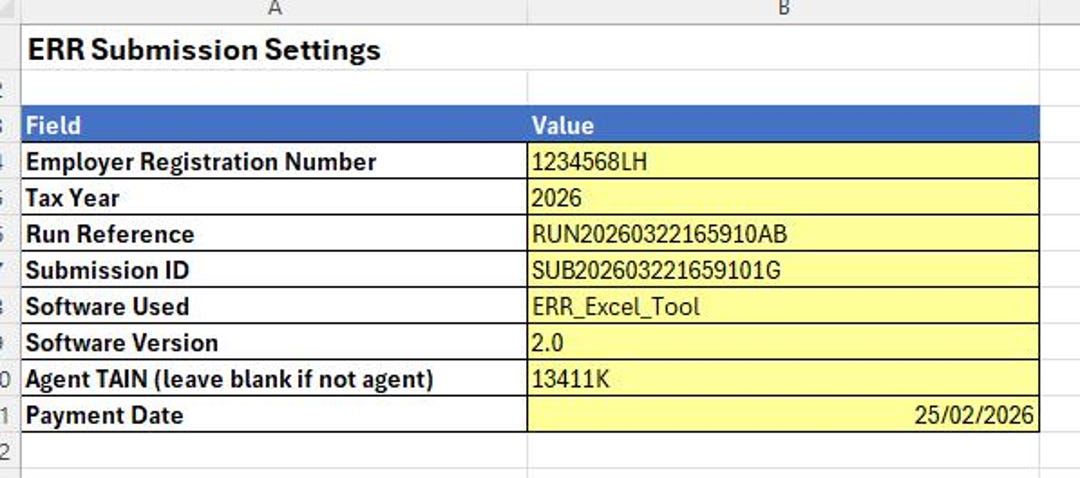 Irish ERR Excel Tool | Revenue JSON Export | Enhanced Reporting | Small ...