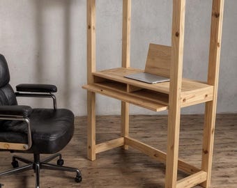 Planos de escritorio de pie DIY / Estantería compacta de estilo minimalista moderno (Descarga digital en PDF)