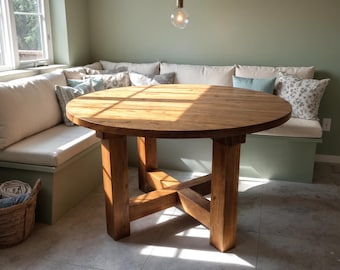 Banquette Dining Table Plans – Diy Corner Bench Round Table Woodworking Blueprint Pdf