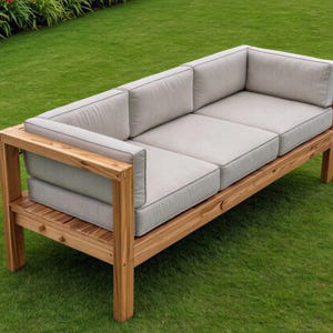 Plany sofy ogrodowej 2x4 DIY | Plan stolarski drewnianej sofy ogrodowej (do pobrania w formacie PDF)