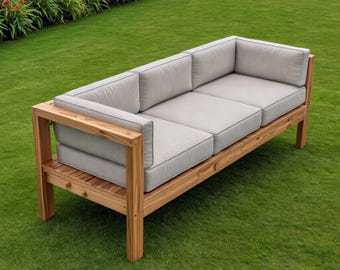 DIY 2x4 Outdoor Sofa Plans | Wooden Patio Couch Woodworking Plan (PDF Download)