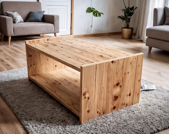DIY Modern Rustic Coffee Table Plans | Beginner Woodworking (PDF Pattern