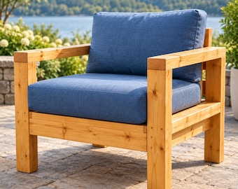 Outdoor Chair Plans, 2x4 Woodworking Plan, DIY Patio Chair, Garden Furniture Plans, PDF Digital Download