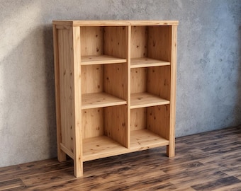 DIY 6-Cube Bookshelf Plans | Small Vertical Bookcase (PDF Download)